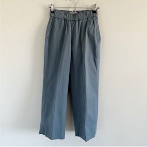 Everlane High Rise Pull On Crop Trouser Pants 2 Blue